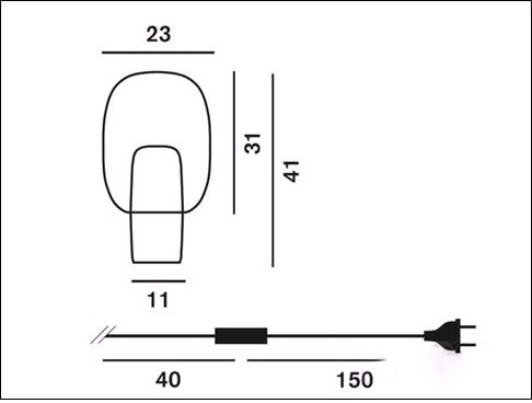 Настольная лампа Yoko tavolo viola (239001 80) Foscarini 