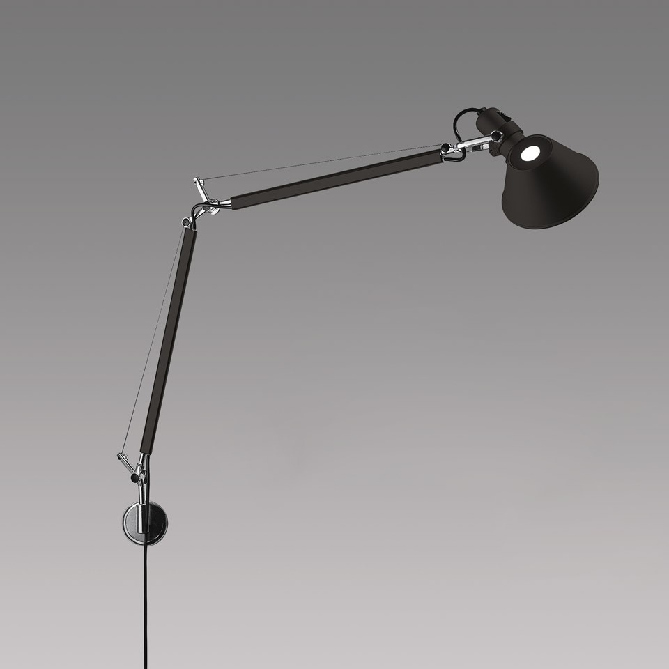 Tolomeo Mini Wall - Black - Body Lamp A005940 + A025150 Artemide 